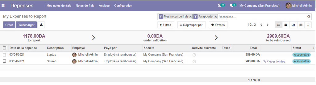 Approuver les Dépenses  