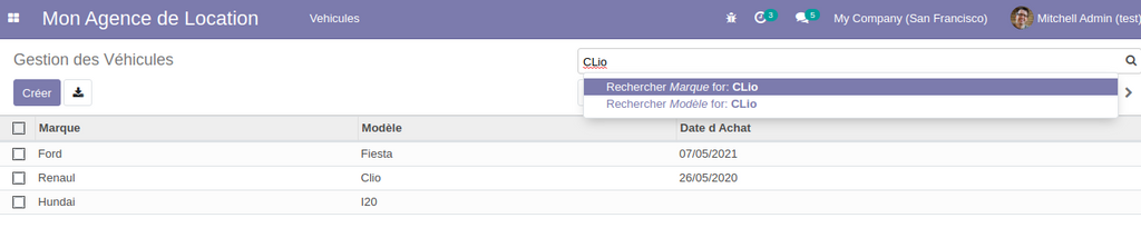 Vue recherche Odoo 14