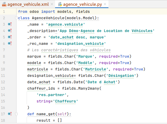 attributs modèle Odoo