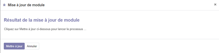 Mise à jours applications Odoo