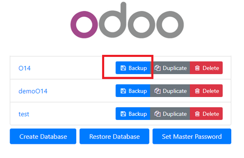 Sauvegarde d'une base de donnée Odoo Sauvegarde d'une base de donnée Odoo