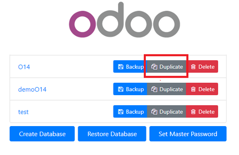 Duplication d'une base de donnée Odoo Duplicattion d'une base de donnée Odoo